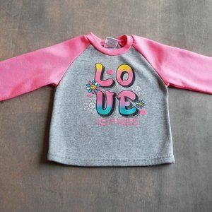 Angel Face Toddler Girl Pink Long Sleeve Shirt